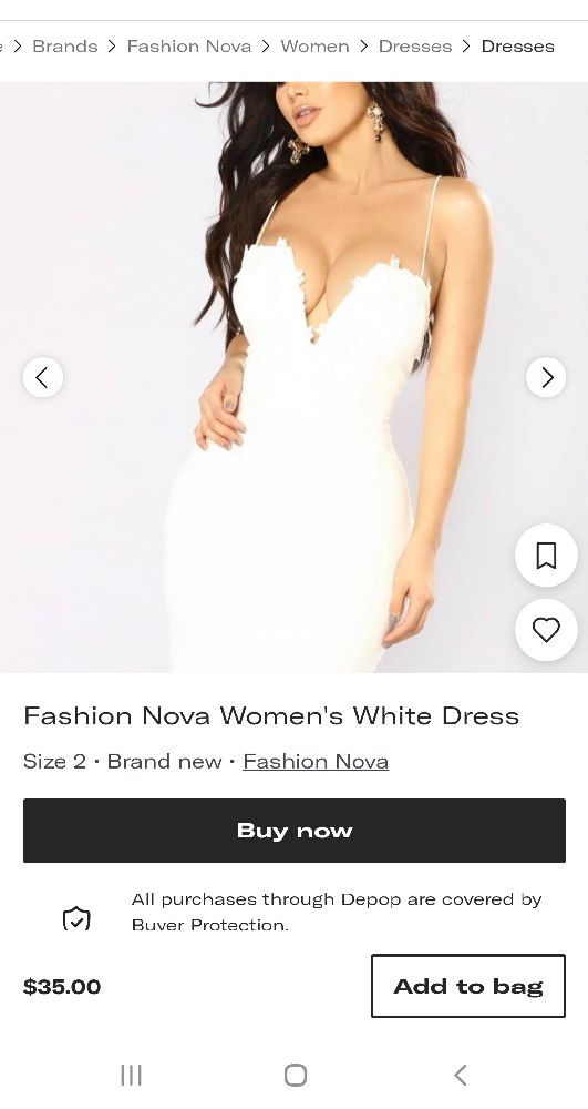 Robe blanche sexy 