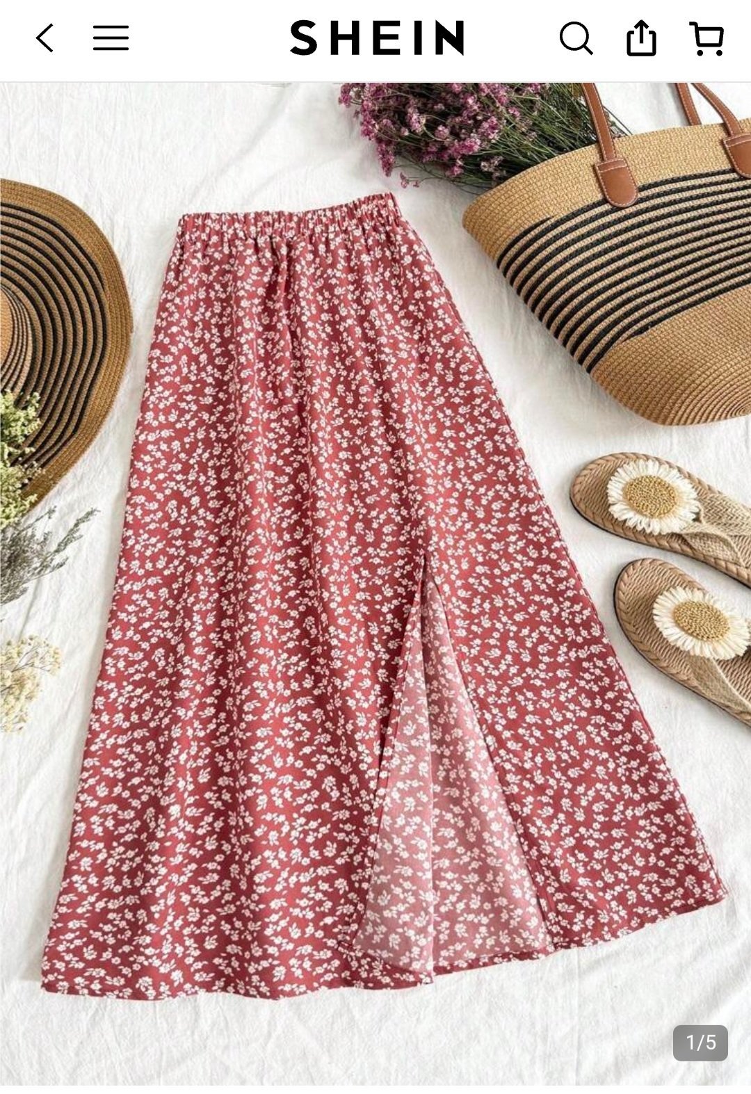 Jupe floral shein 