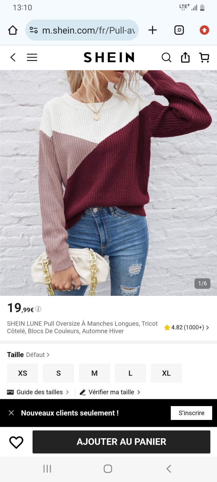 Pull oversize shein