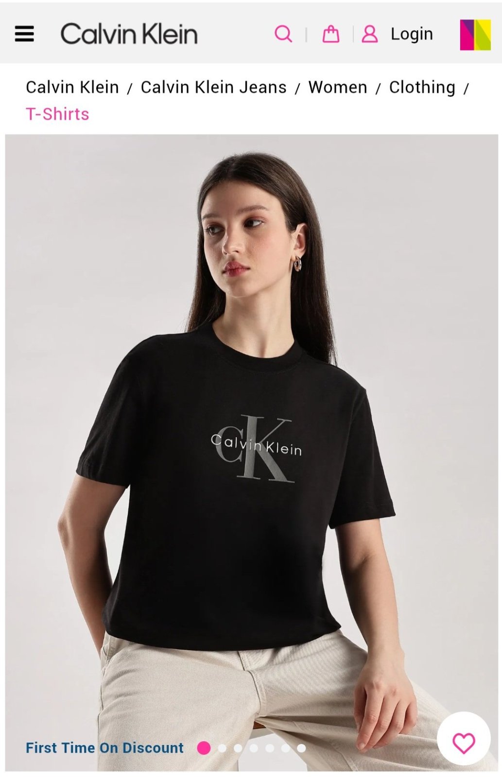 T-shirt CK taille xs/s