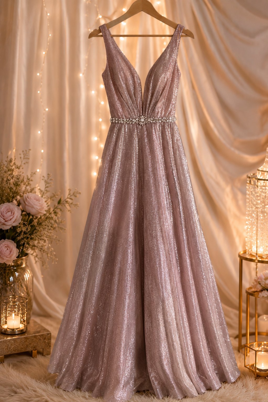  robe de soirée rose 