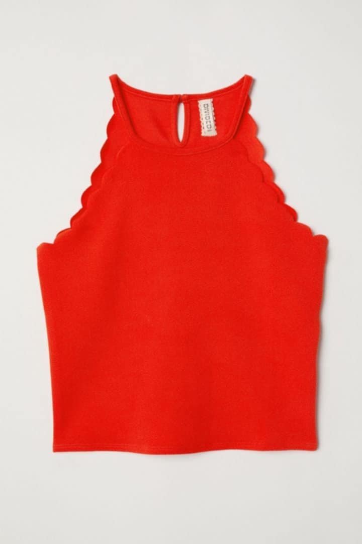 Crop top rouge