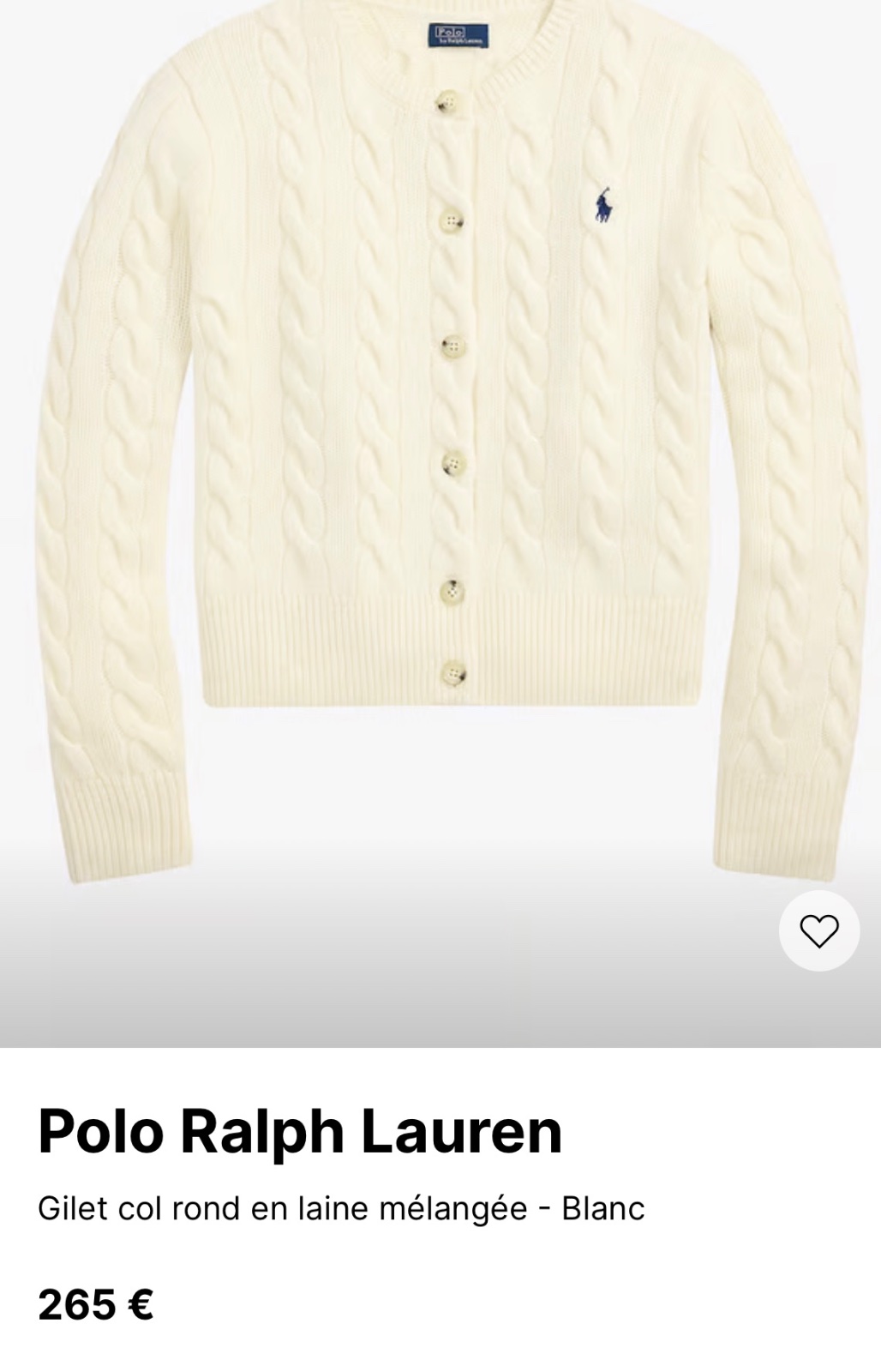 Gilet polo ralph lauren