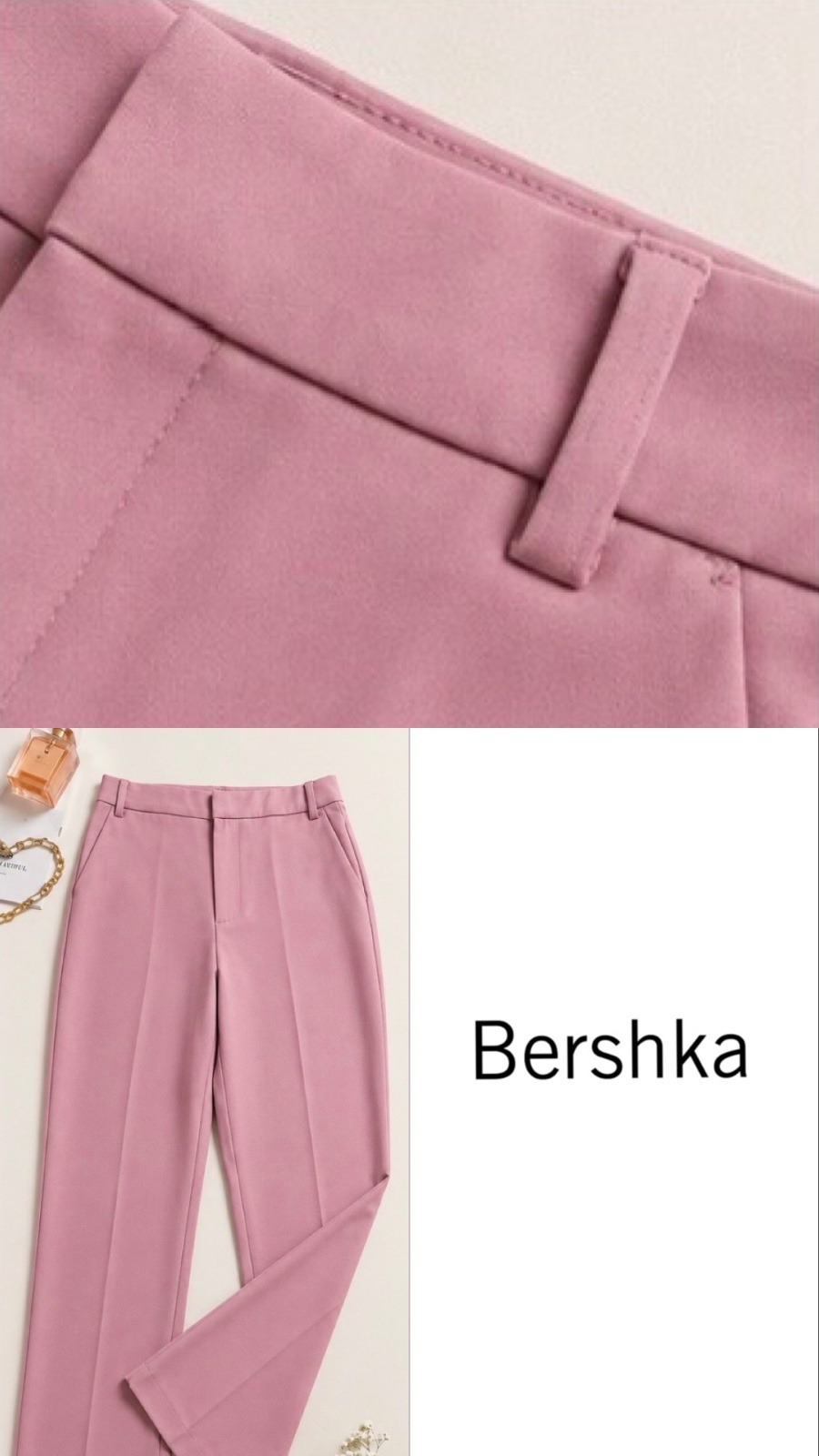 Pantalon Bershka Rose Poudré 🌸