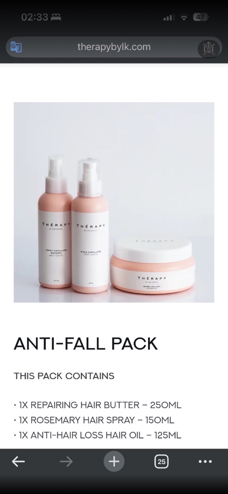 Pack therapy 