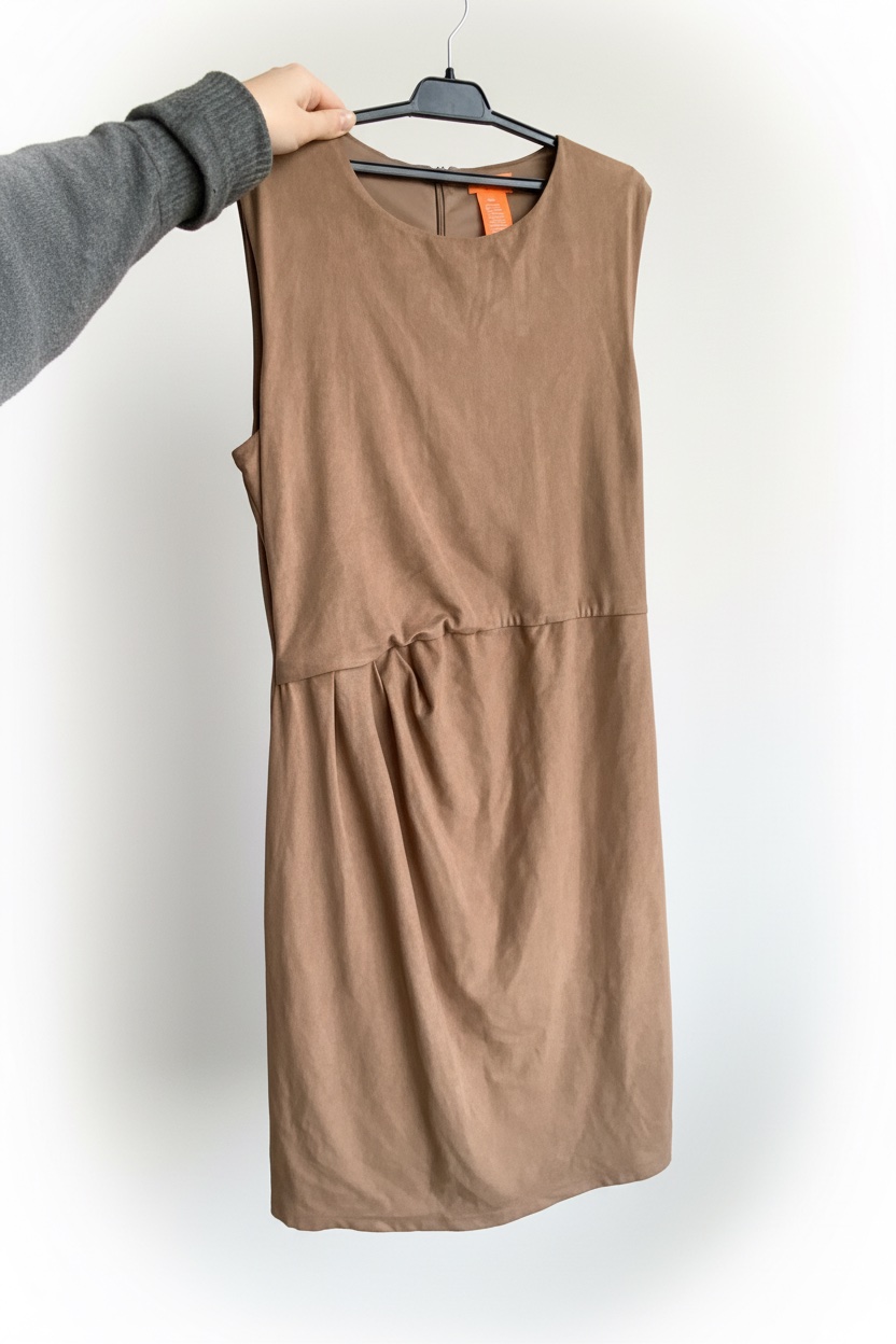 Robe Camel en suede/daim 