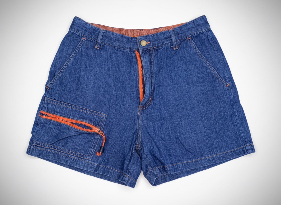 Short vintage jean taille haute 