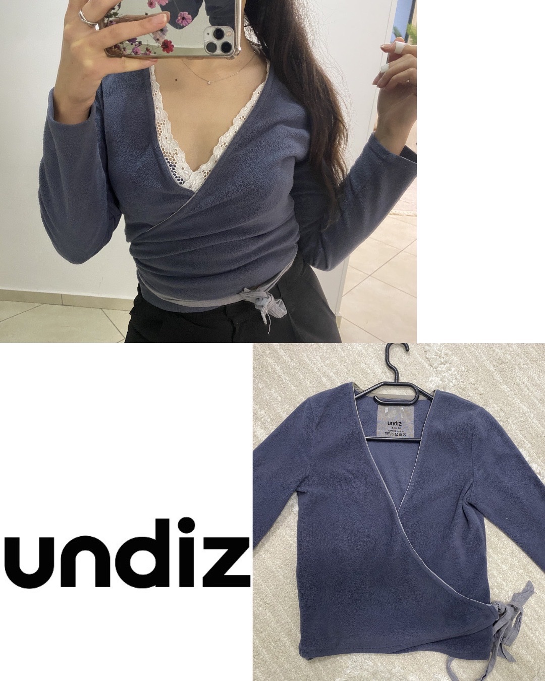 Haut pyjama Undiz gris taille M 