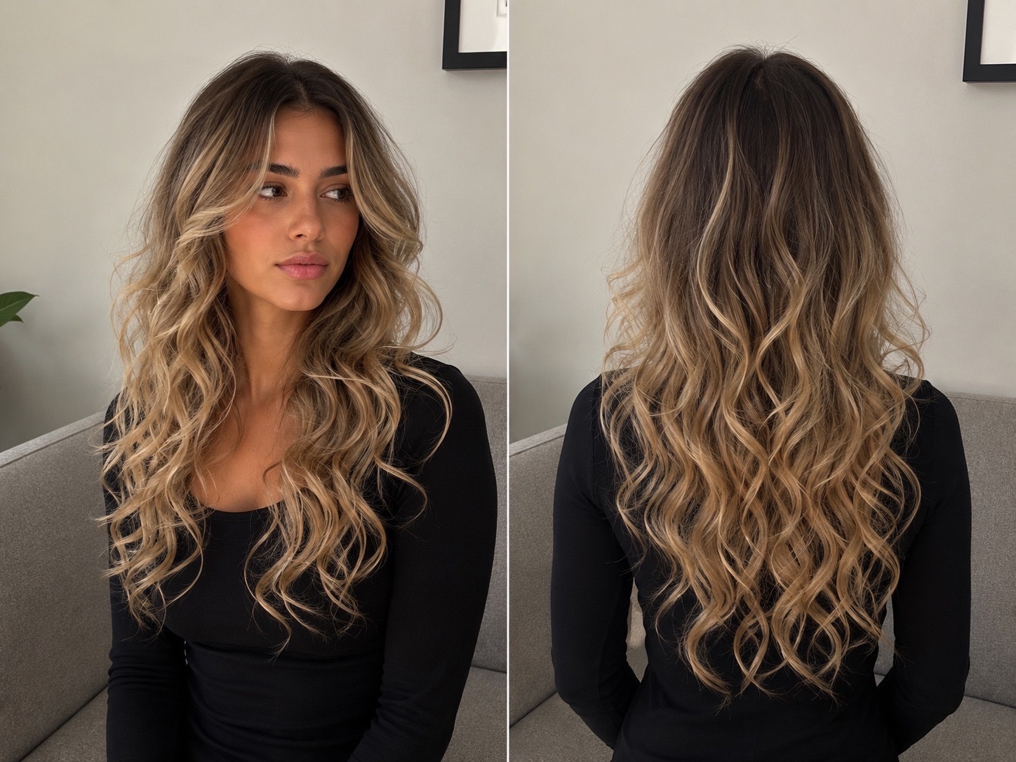     Mocha Blonde Waves Wig
