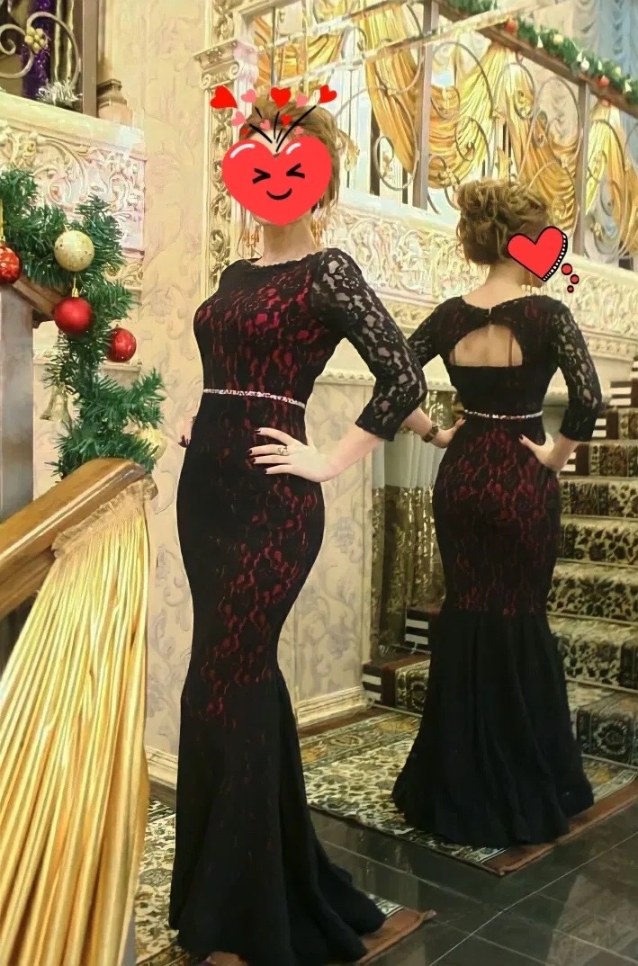 Burgundy lace dress