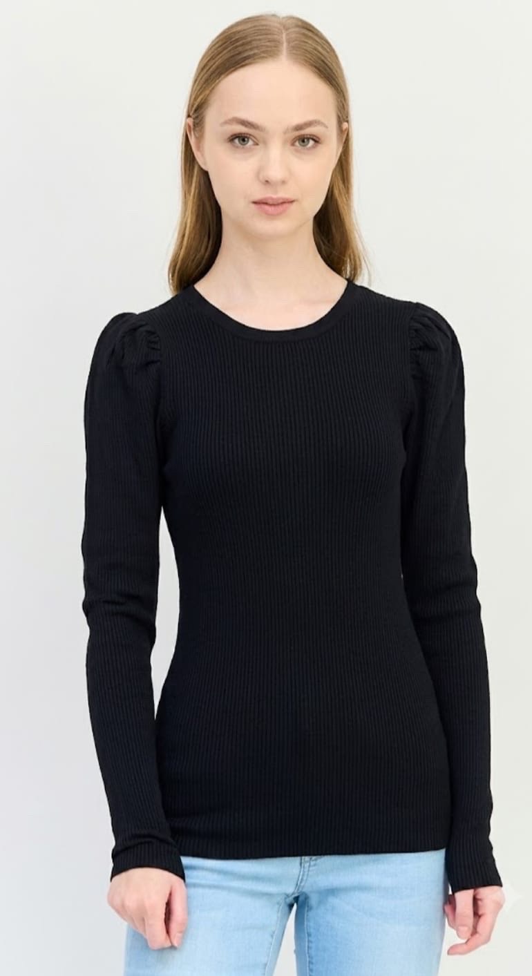 Pull noir Femme/Fille avec longues manches et ouverture au dos. Original - Neuf - Importé