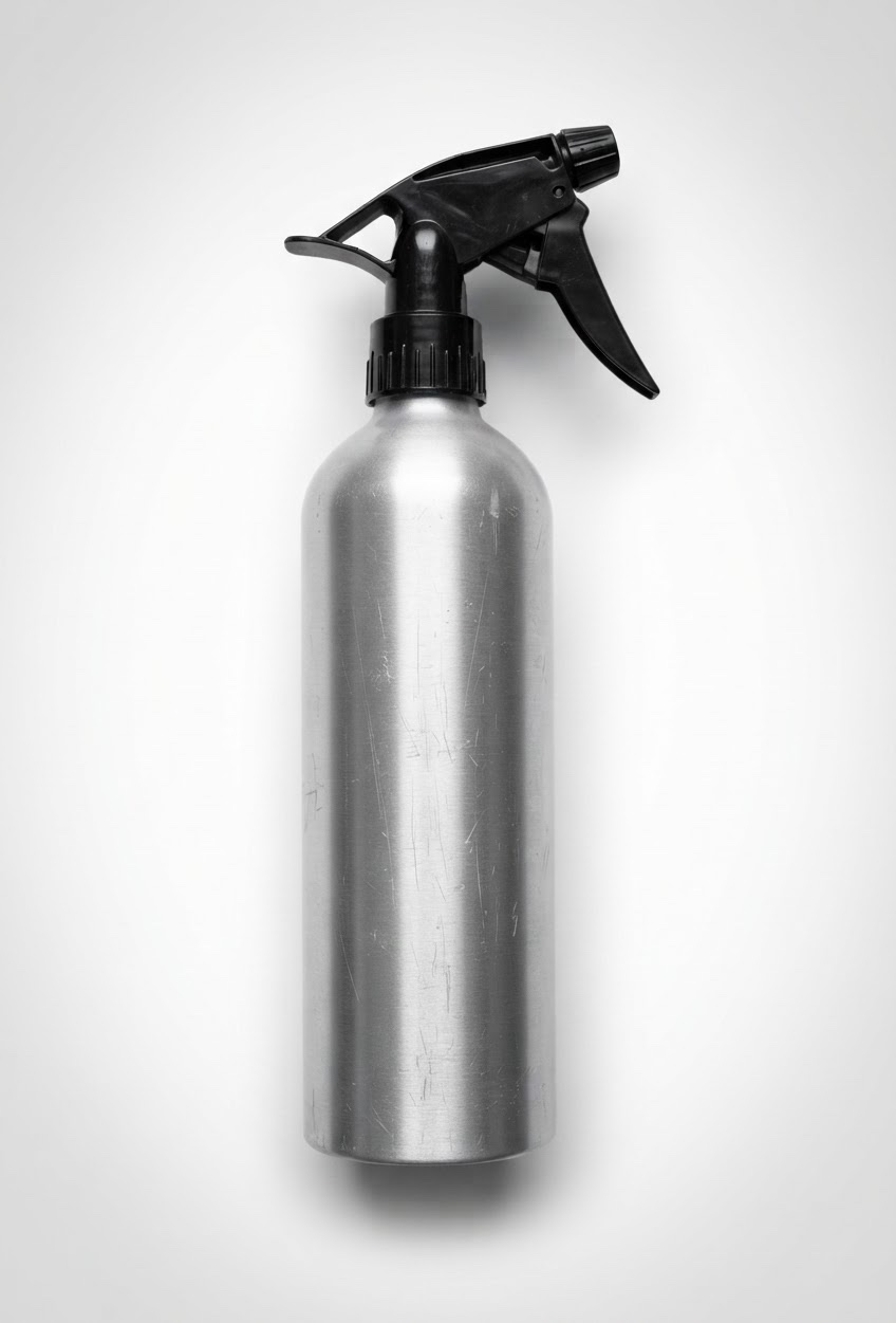 Bouteille vaporisateur en Aluminium. Contenance 500ml.