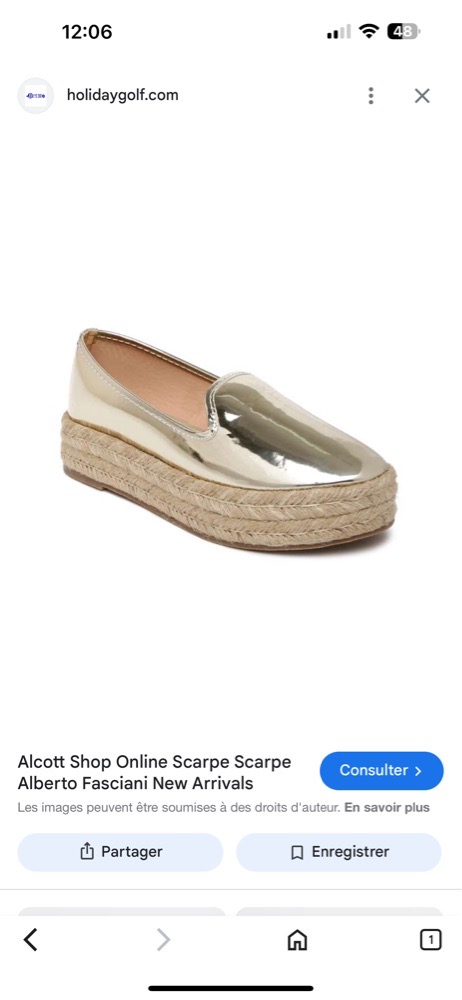Espadrilles dorées