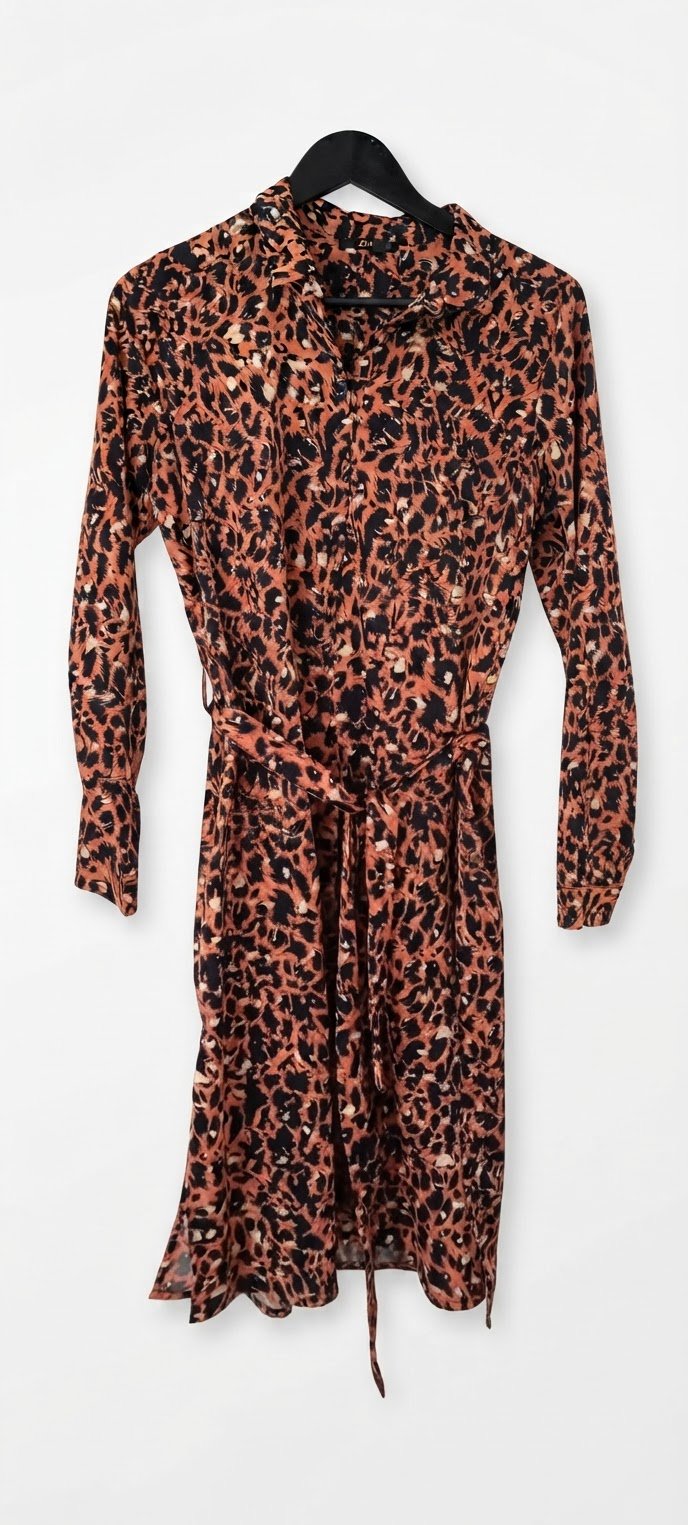 Robe chemise imprimé tigré taille M