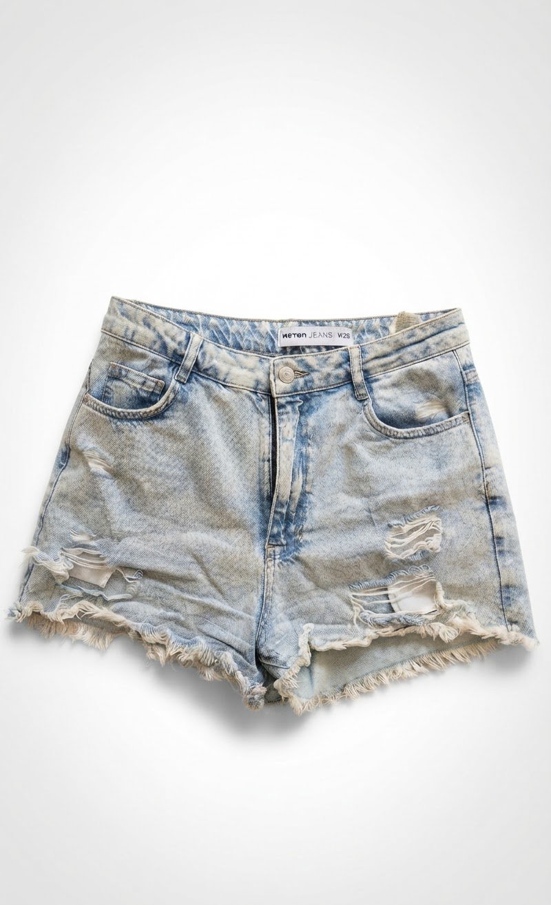 Short Jean Délavé Déchiré Koton W38 (M/L) - Style Vintage & Summer