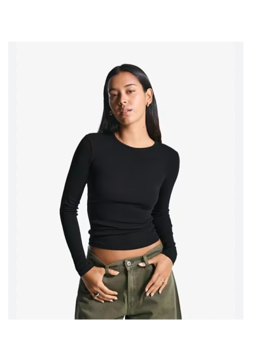 Top à manches longues noir BERSHKA 🖤