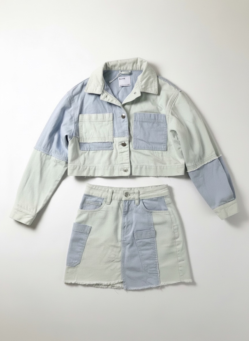Ensemble bleu en jean BERSHKA 💙🩵