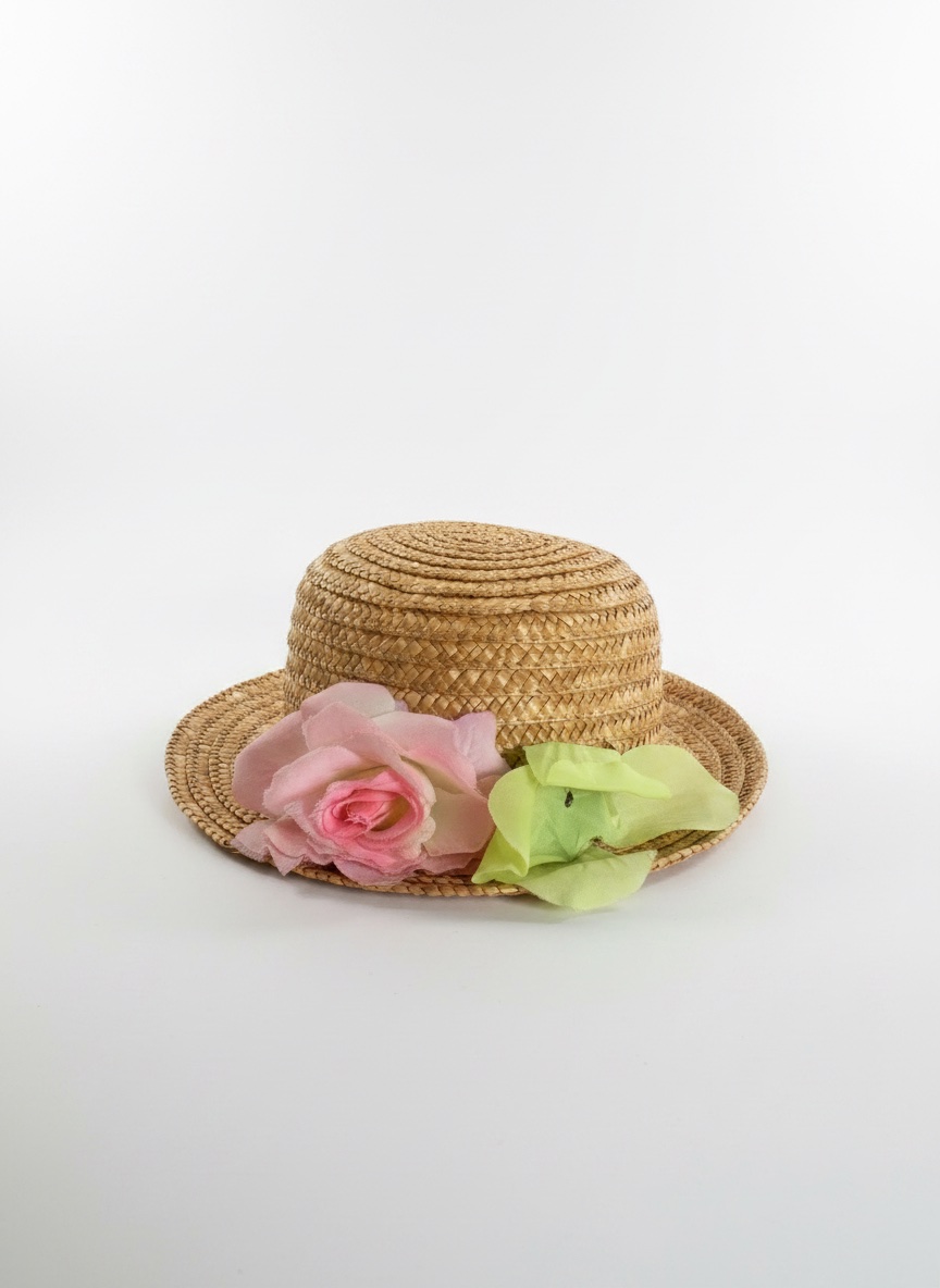 Chapeau en paille avec fleurs 🌸