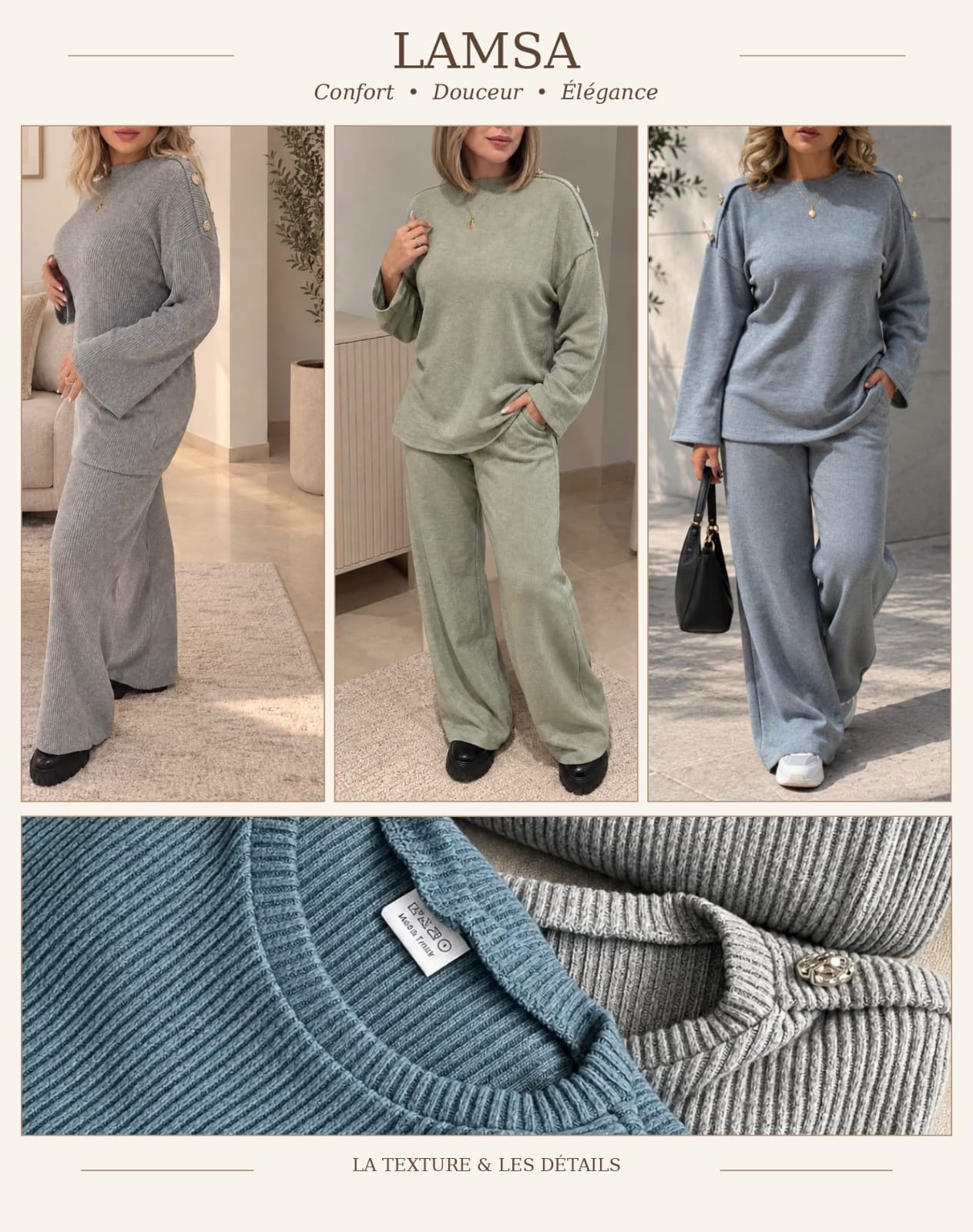 Set cote a cote laine neuf avec etiquettes