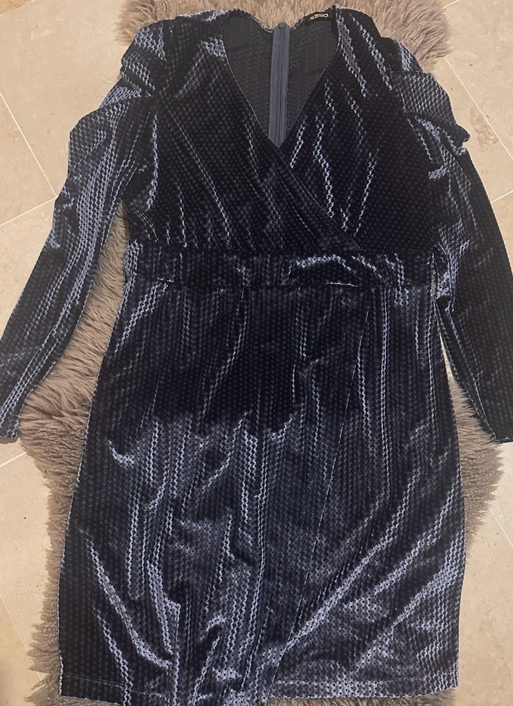Robe velour gris