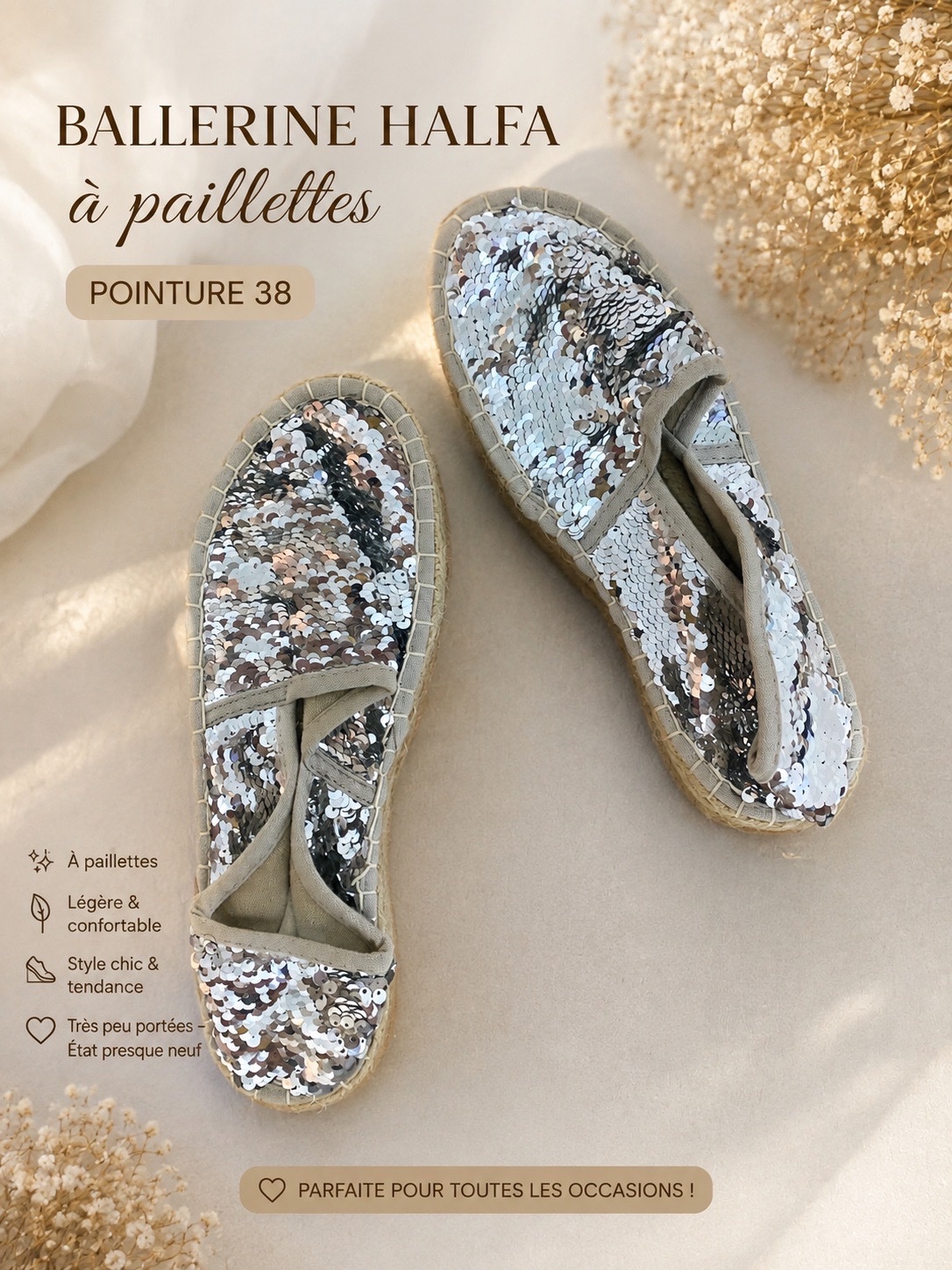 Espadrilles HALFA avec paillettes