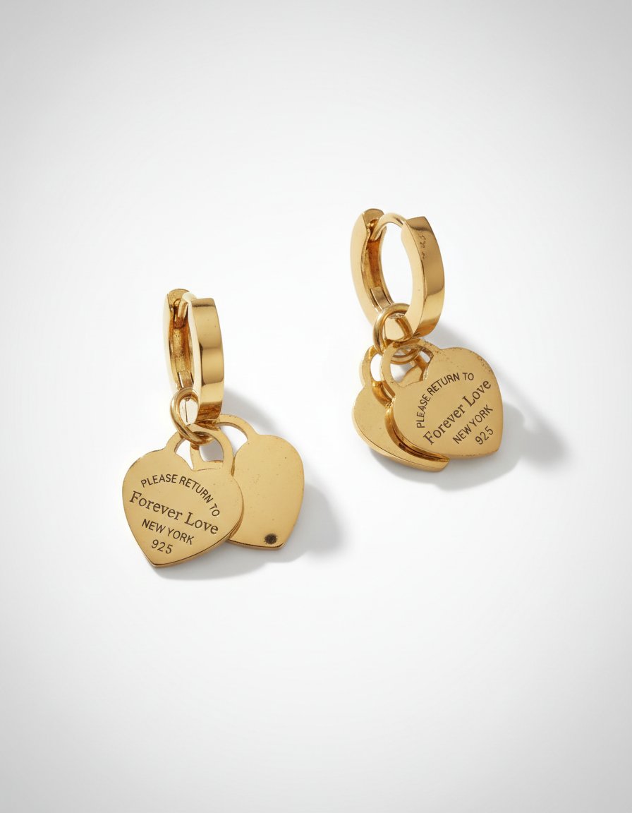 Boucles d'oreilles فضة مطبوعة 