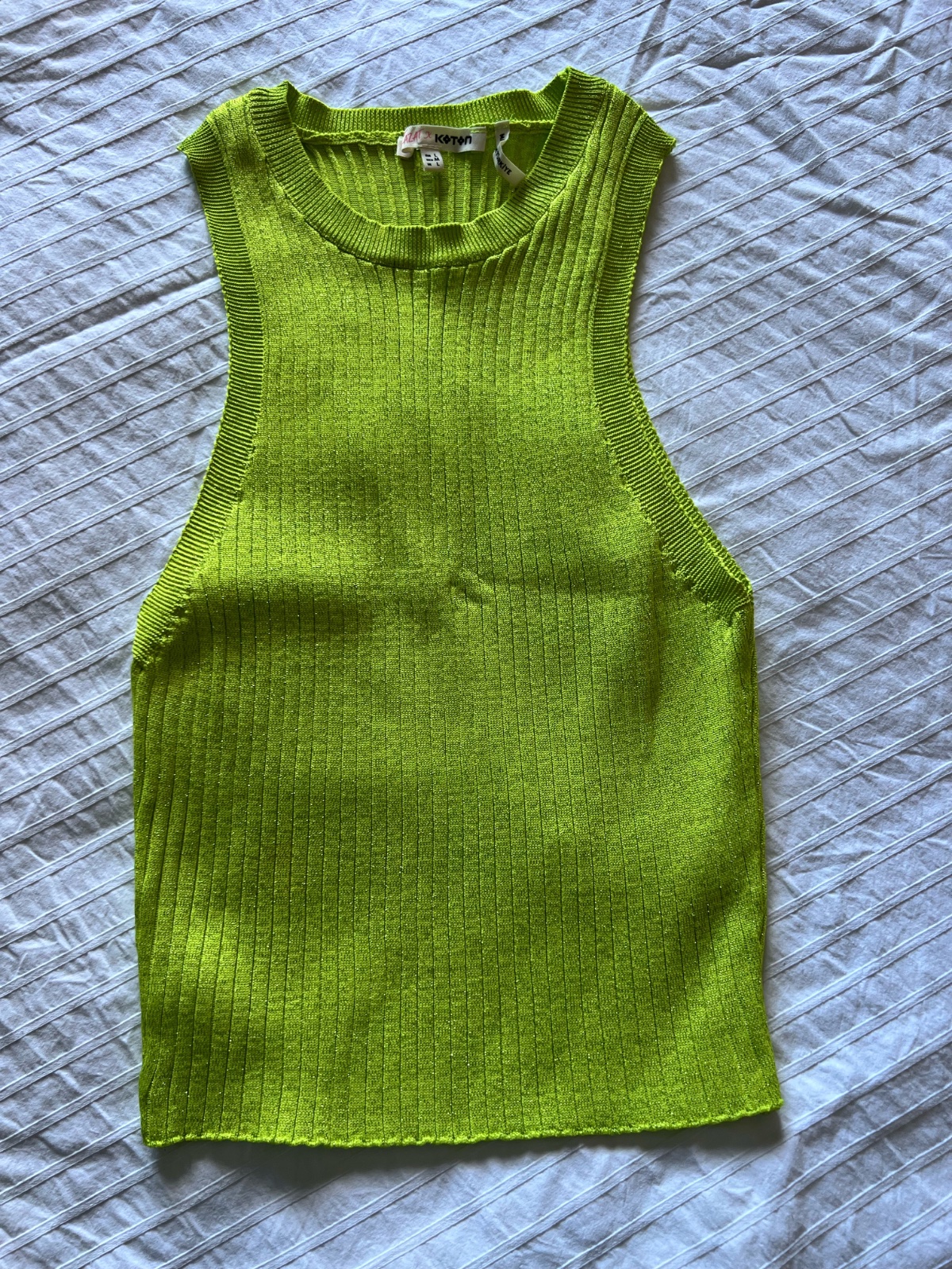 Haut en maille vert 