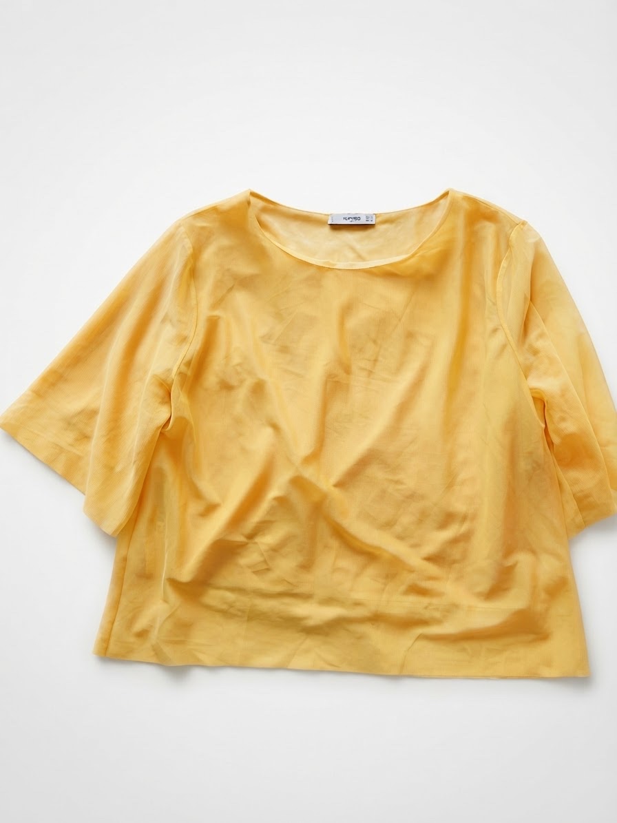 Haut jaune en tulle 