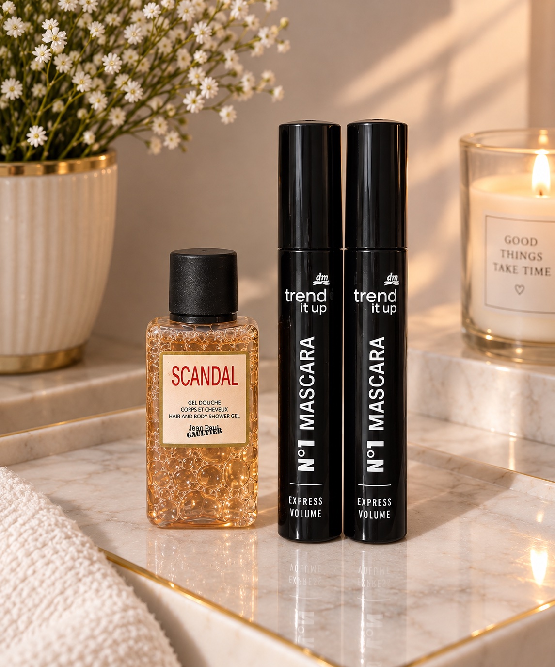 Lot 2 mascaras+ gel douche 80ml
