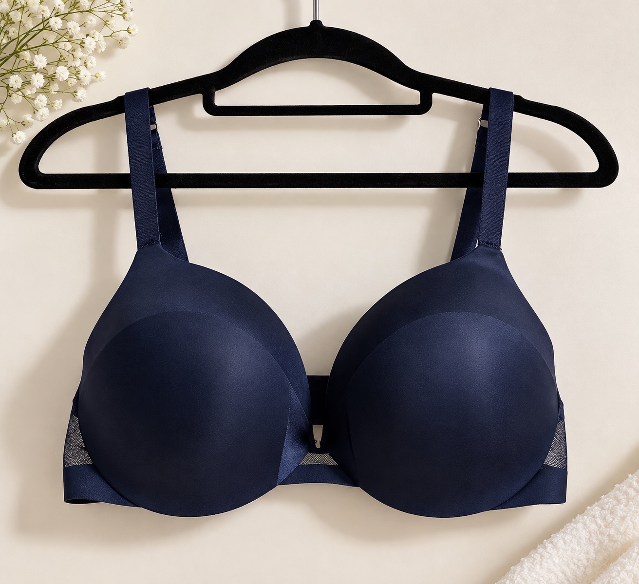 Soutien-gorge bleu marine à coques moulées