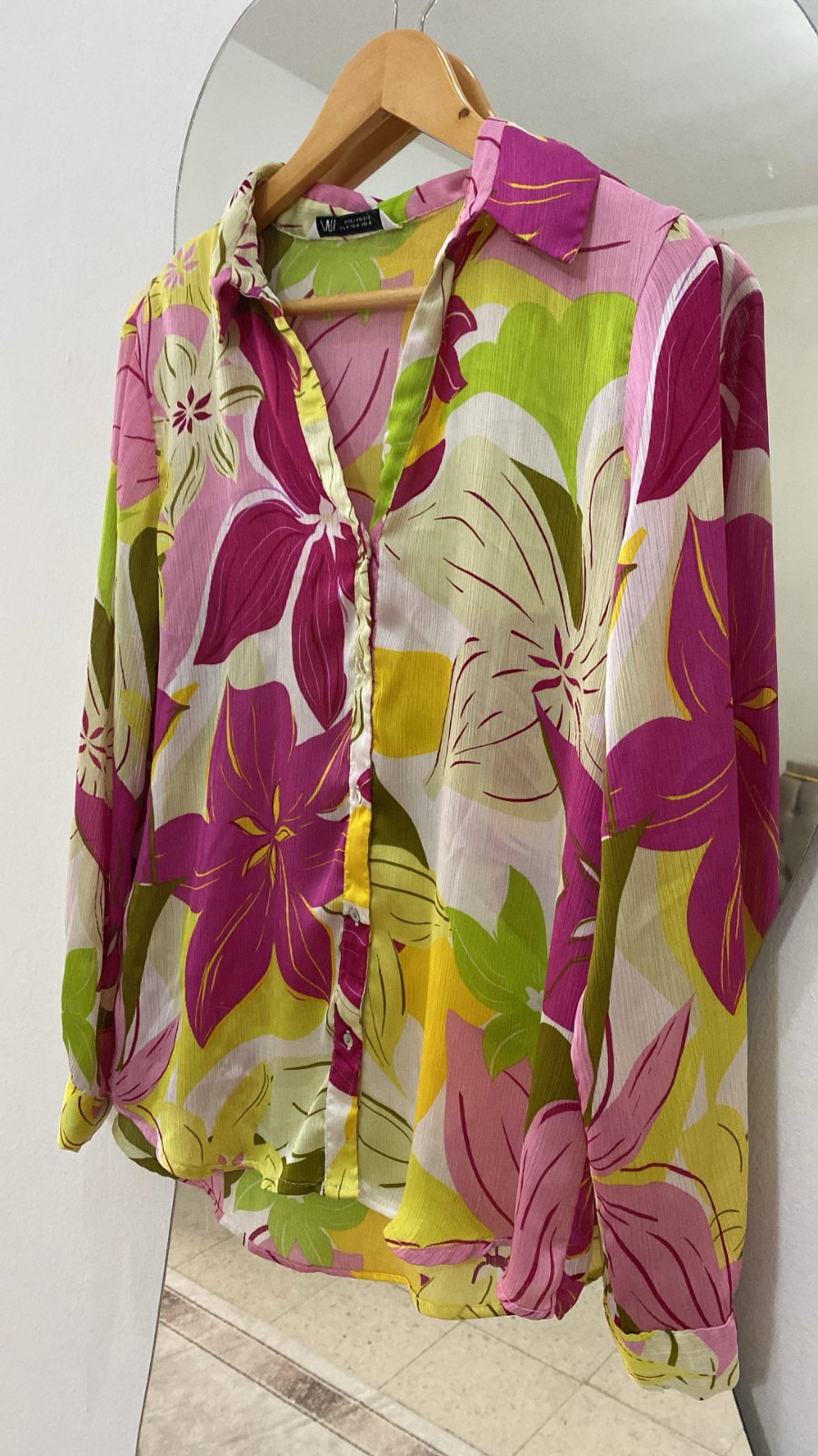 Chemise effet satiné 