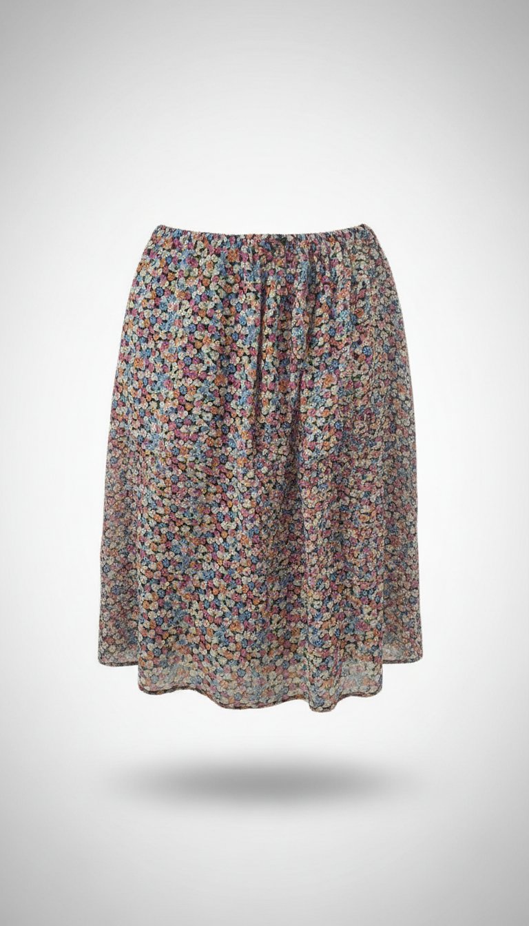 Jupe midi élastiqué
