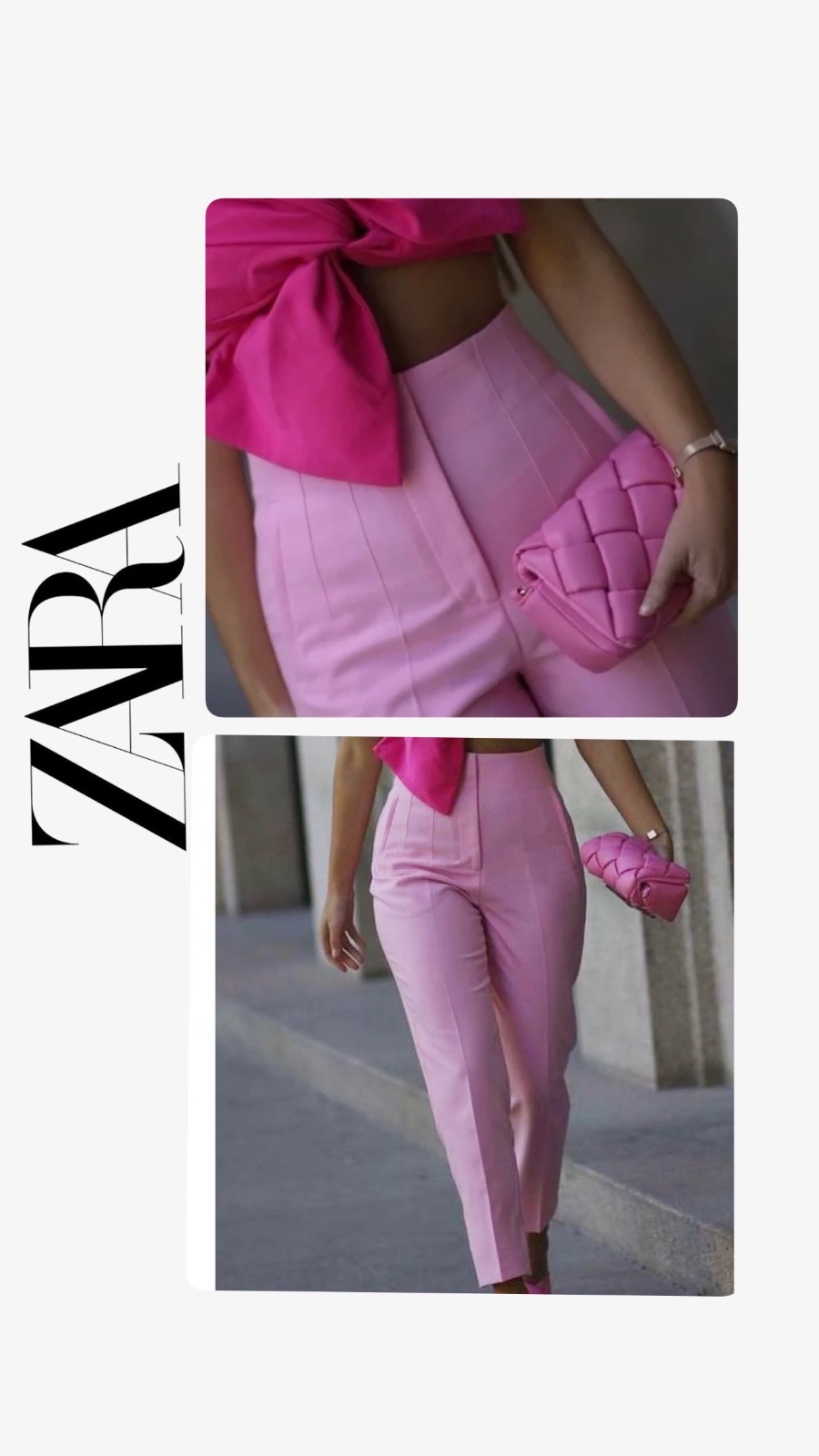 PANTLON ZARA ROSE BUBBLE GUM 🌸🎀