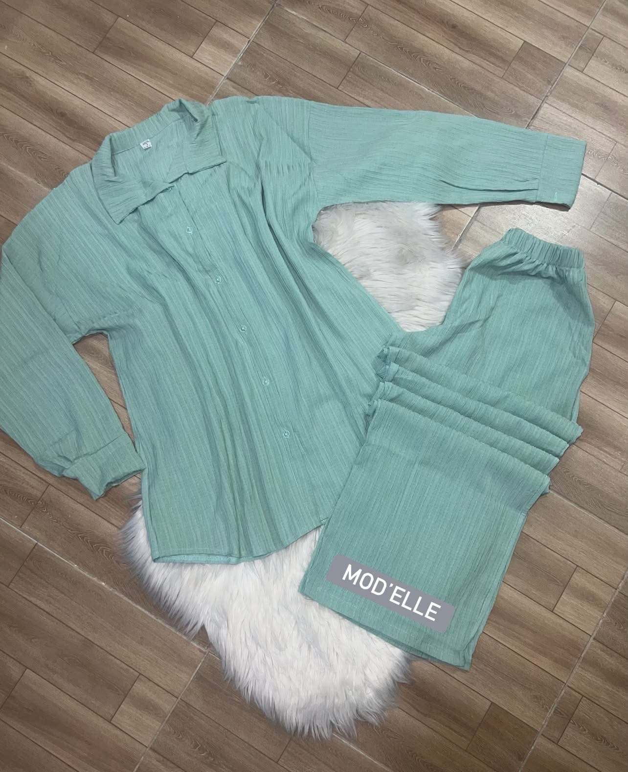 Set en crepe plissé