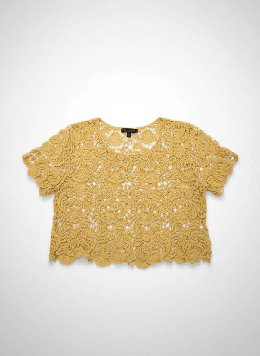 Crop top jaune 