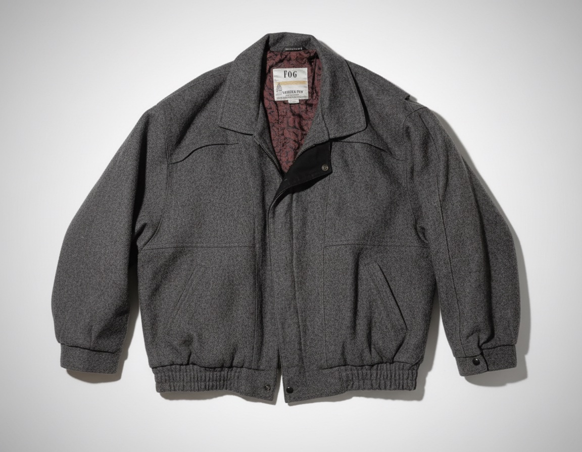 Veste Vintage London Fog Laine Grise - Made in Canada