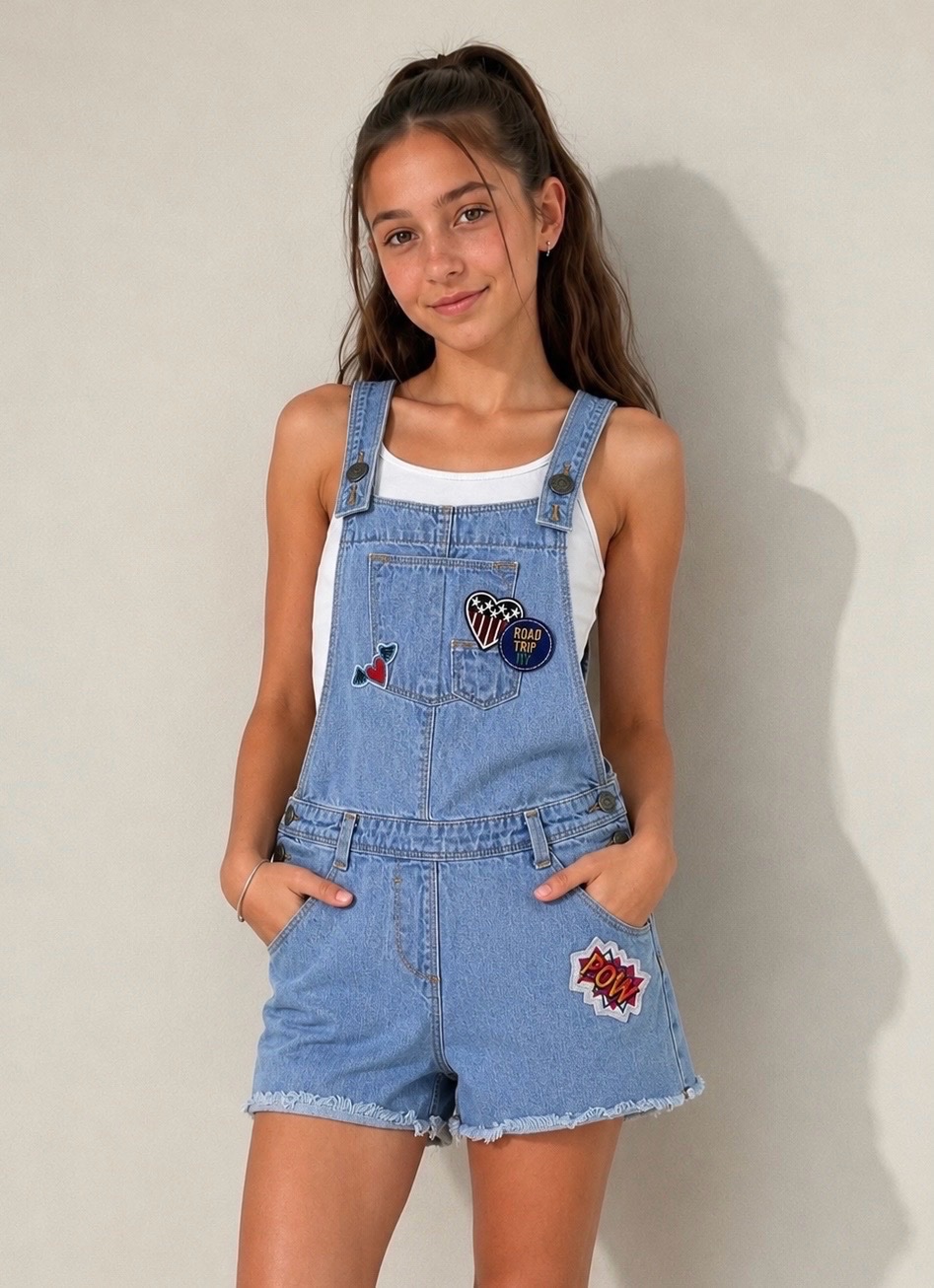 Salopette short en jean