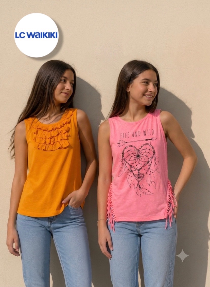 Set de 2 débardeurs fille – Vendus ensemble