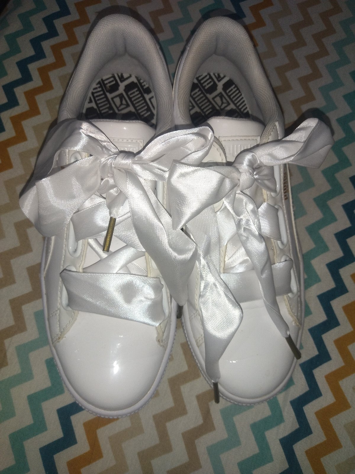 White PUMA Basket 