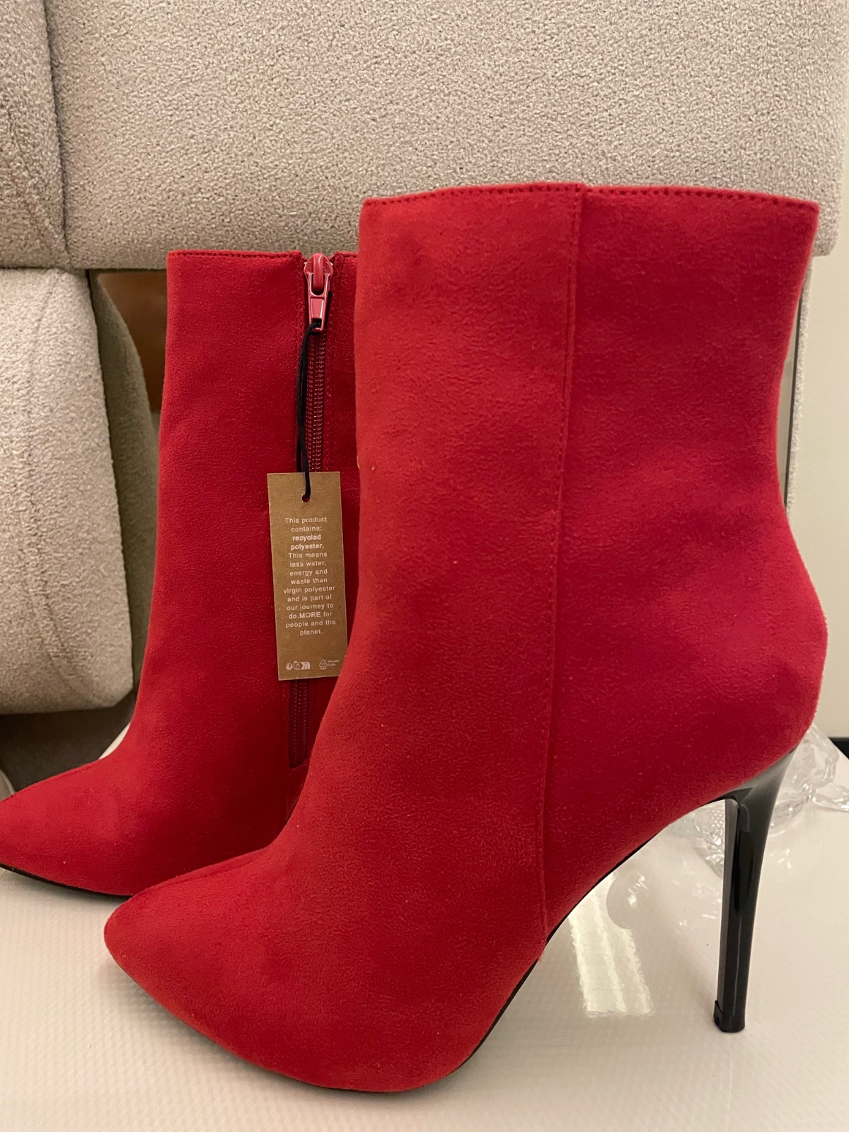 Boots talon en rouge