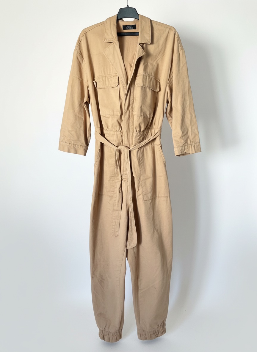 Combinaison beige bershka
