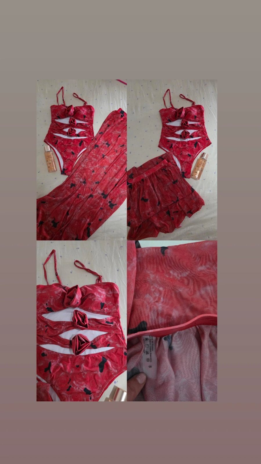 Set maillot fleuri