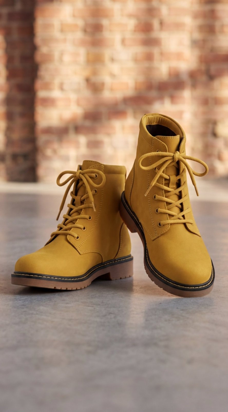 Bottines moitarde à lacets
