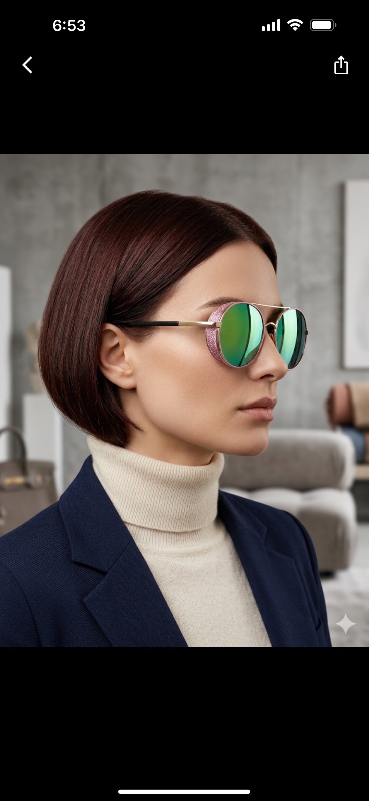 Lunettes stylées rondes – Monture dorée & rose
