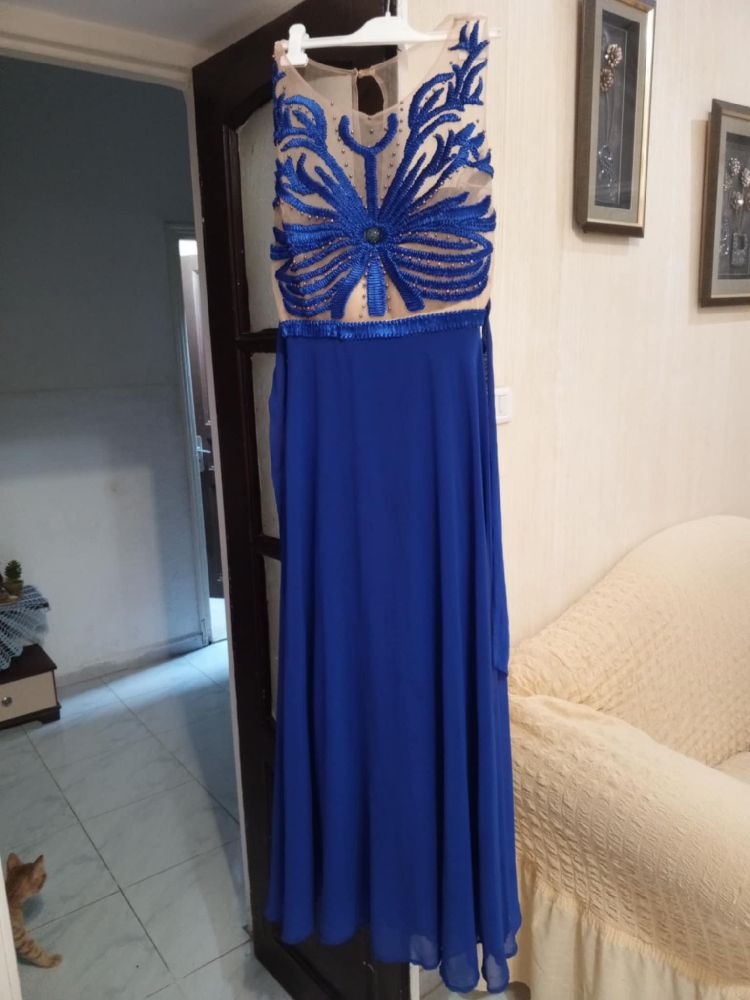 Robe soirée bleu 