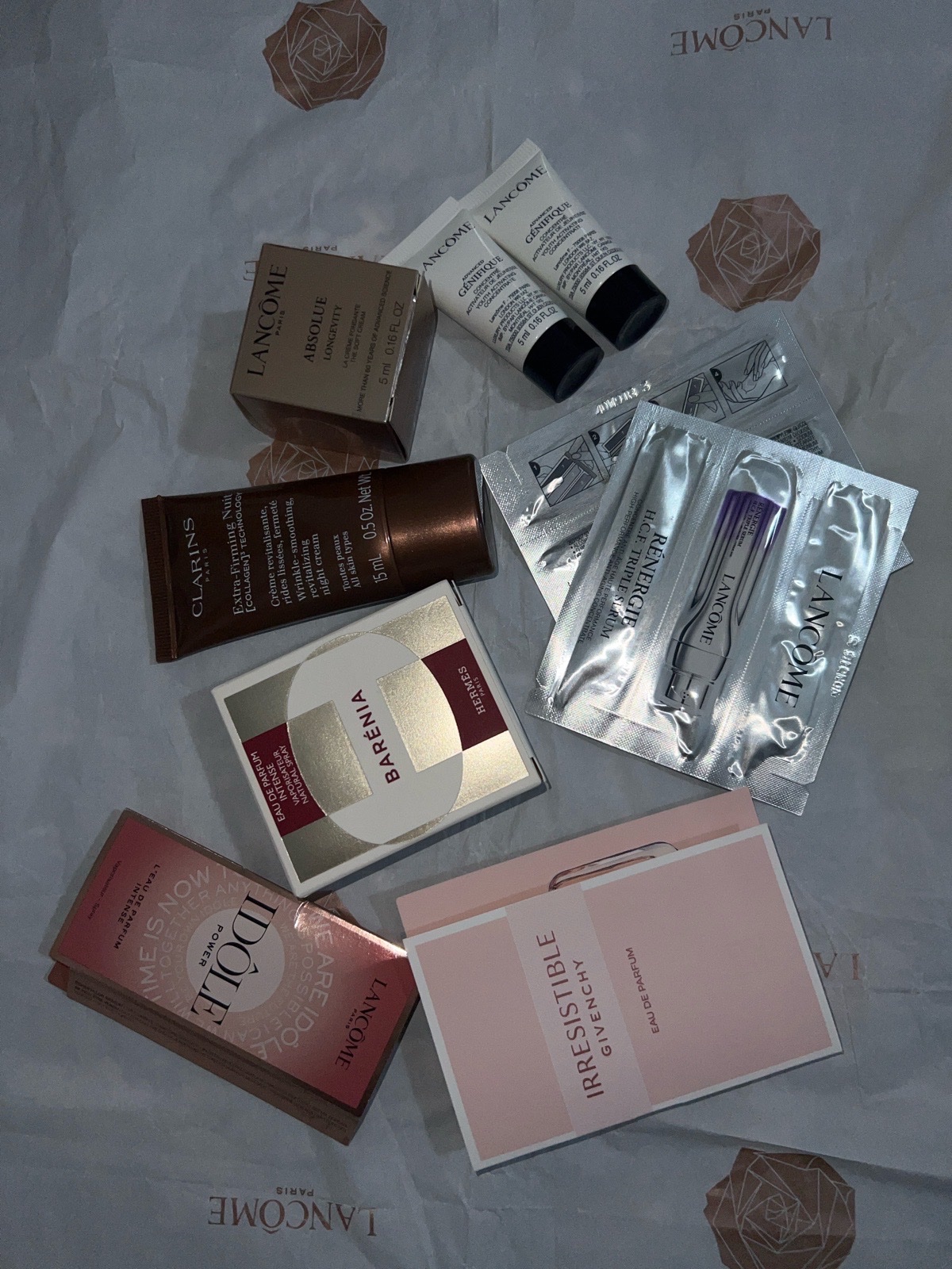 Barenia intens + soin lancome et clarins authentique