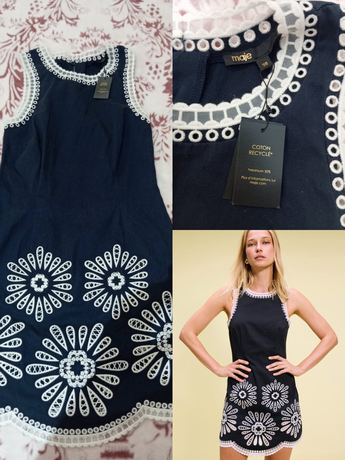 Robe maje avec détail crochet 