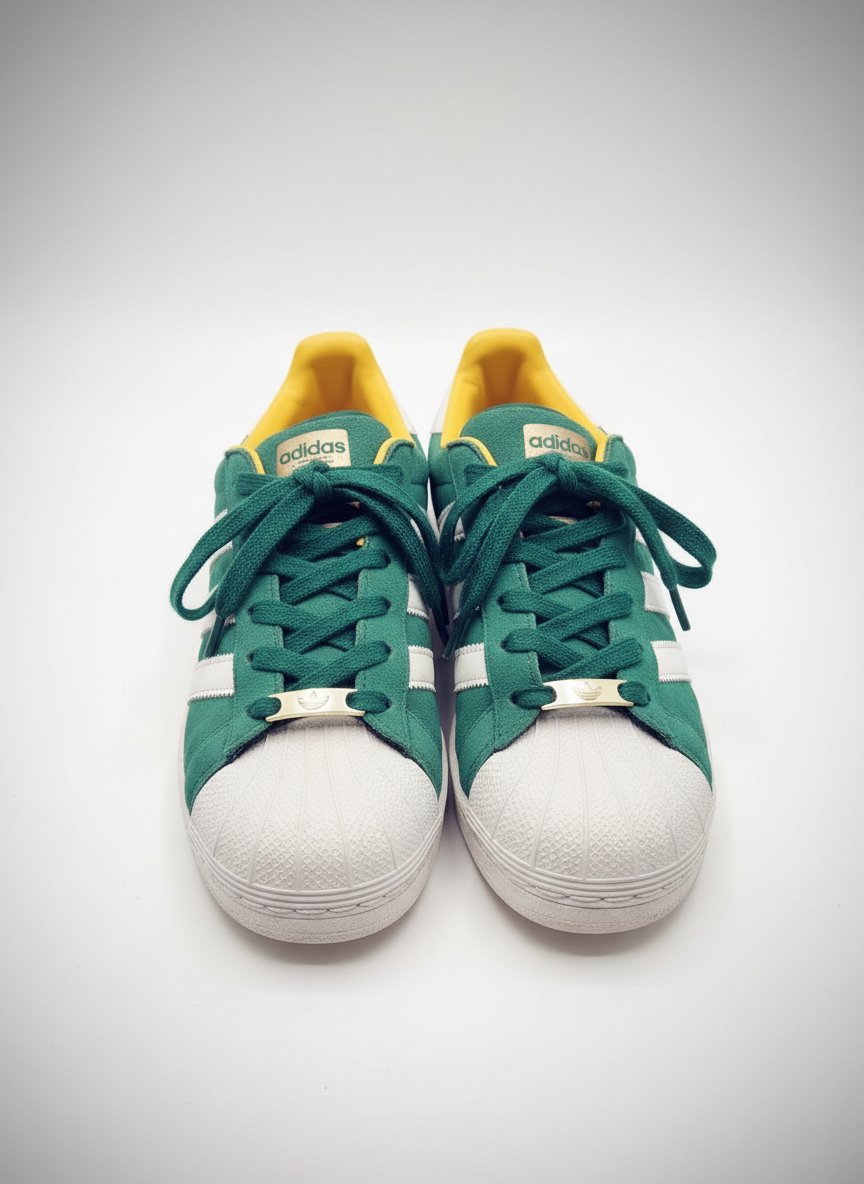 Adidas superstar peu porté vert 