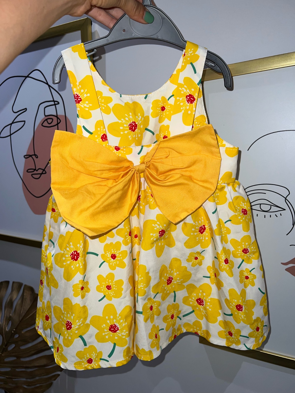 Robe shein jaune neuf 18-24 mois