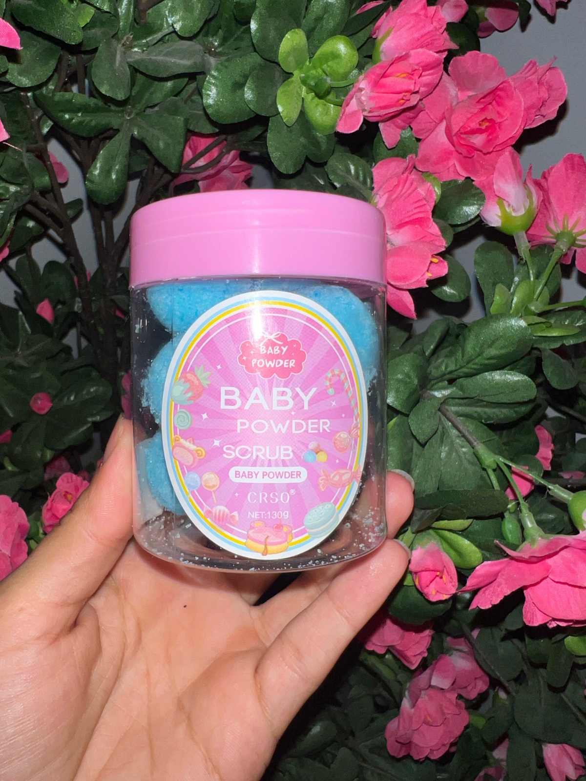 Scrub pour le corps en boule baby powder